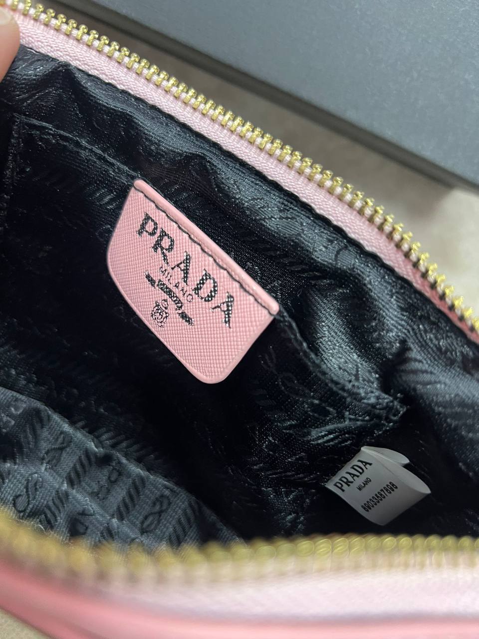 Prada Re-Edition 2005 Women's Pink Nylon Mini Strip Shoulder Purse Full Gift Set AAA Quality Reps UK