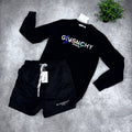 Givenchy Men's Black Sweatshirt and Nylon Swim Shorts 2-Piece Set AAA Quality Reps UK