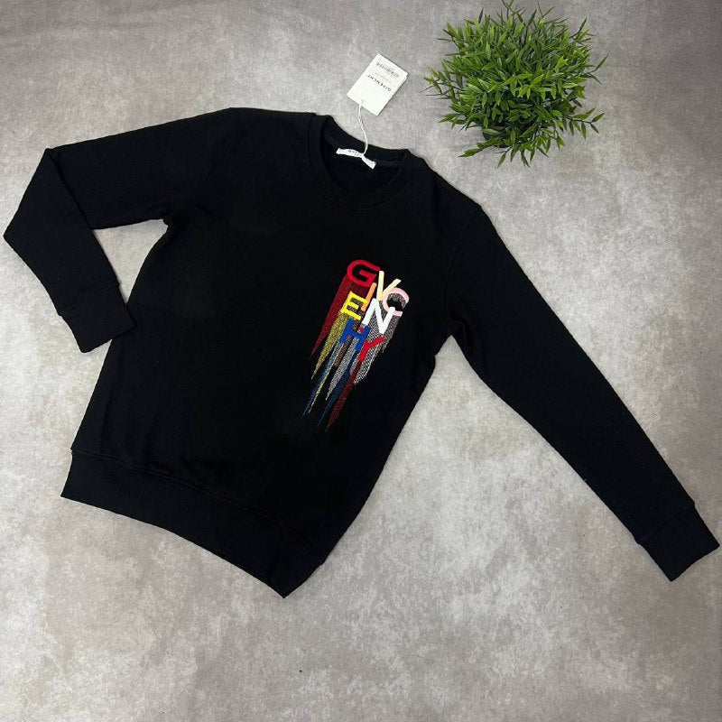 Givenchy Men's Vertical Streaks Graphic Sweatshirt AAA Quality Reps UK