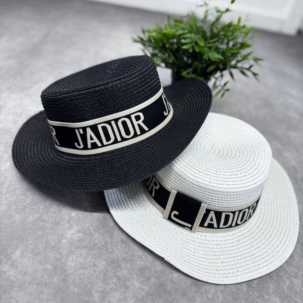 Christian Dior Men's Luxury J'Adior Woven Straw Fedora Summer Beach Hats AAA Quality Reps UK