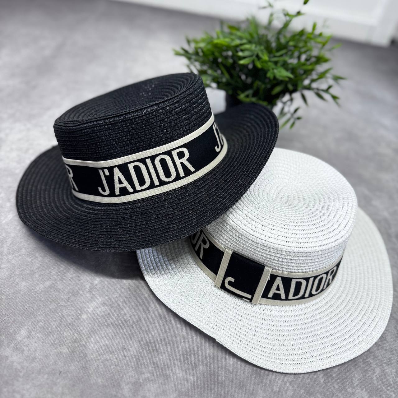 Christian Dior Men's Luxury J'Adior Woven Straw Fedora Summer Beach Hats AAA Quality Reps UK