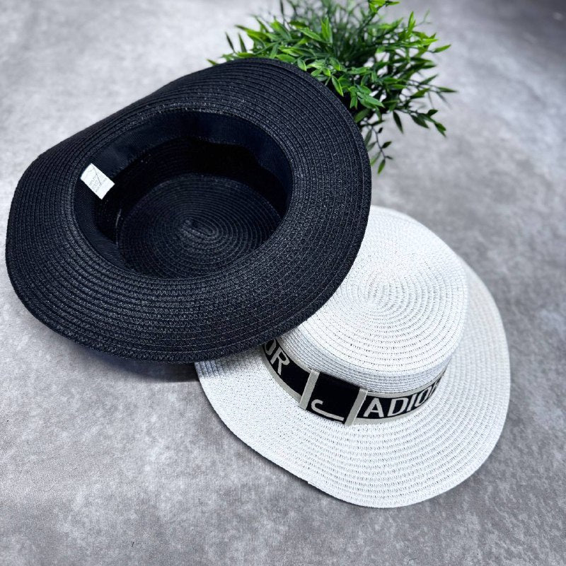Christian Dior Men's Luxury J'Adior Woven Straw Fedora Summer Beach Hats AAA Quality Reps UK