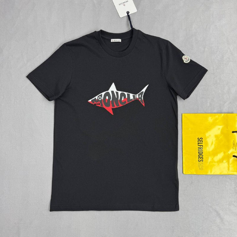 Moncler Shark Logo Men's Luxury Graphic T-Shirt AAA Quality Reps UK