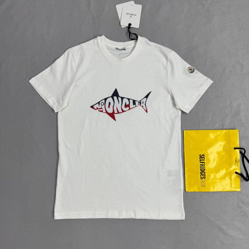 Moncler Shark Logo Men's Luxury Graphic T-Shirt AAA Quality Reps UK