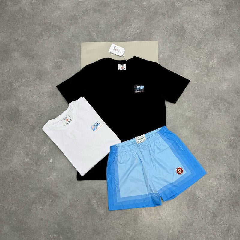 Casablanca Luxury Resortwear Graphic Tee & Shorts Set AAA Quality Reps UK