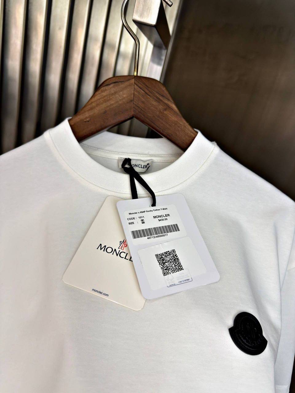 Moncler x A$AP Rocky "AWGE" Logo Graphic Cotton T-Shirt UK Reps AAA Quality