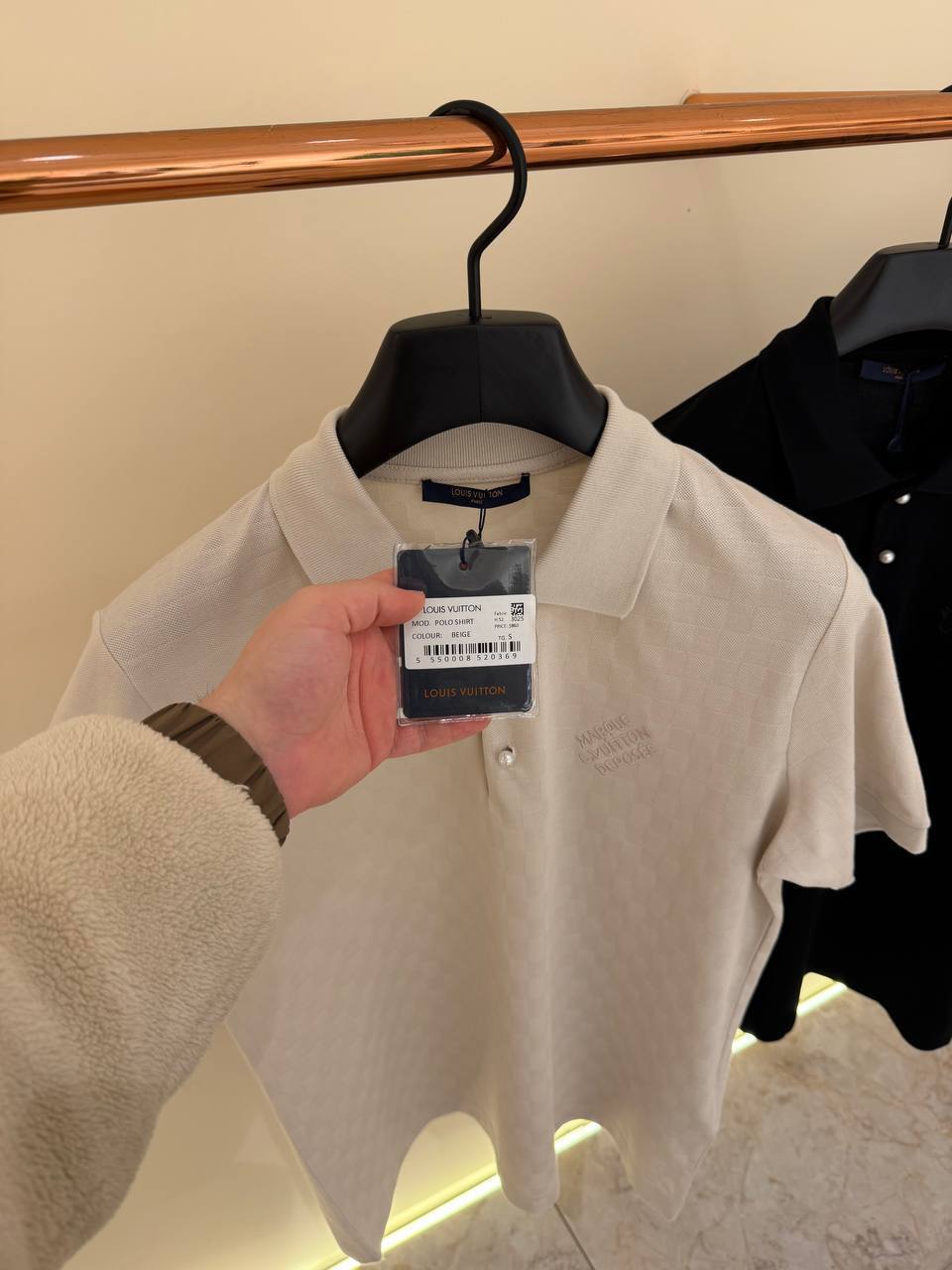 Louis Vuitton Damier Signature Cotton Piqué Polo Shirt UK Reps AAA Quality