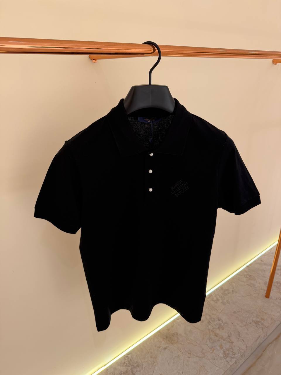 Louis Vuitton Damier Signature Cotton Piqué Polo Shirt UK Reps AAA Quality