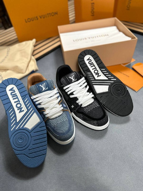 Louis Vuitton LV Trainer Sneaker in Damier 3D Denim UK Reps AAA Quality