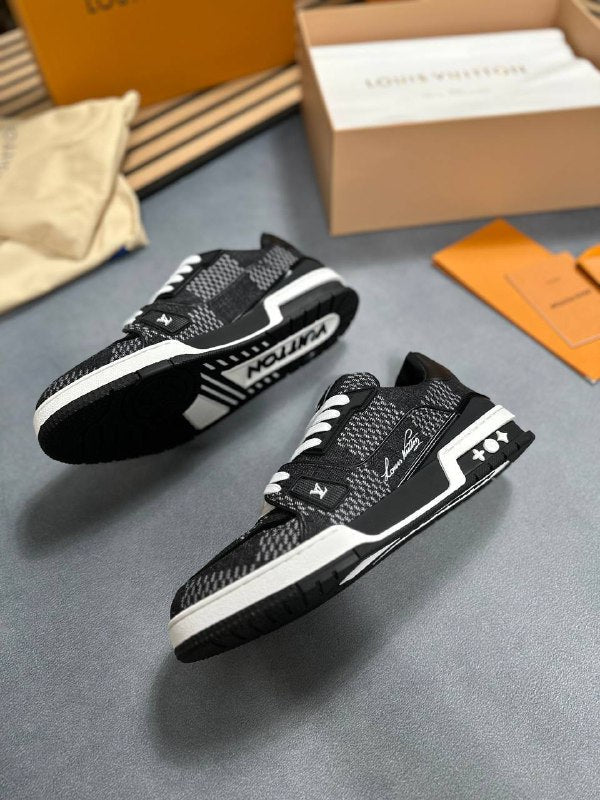 Louis Vuitton LV Trainer Sneaker in Damier 3D Denim UK Reps AAA Quality