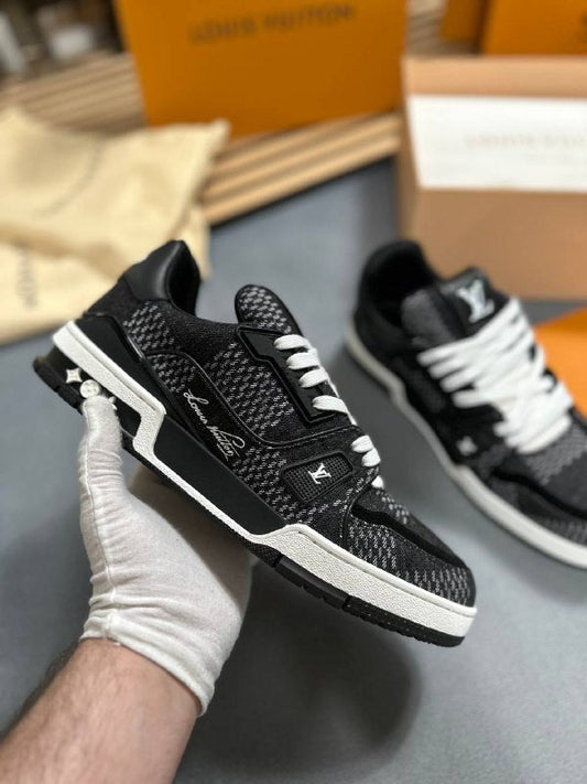 Louis Vuitton LV Trainer Sneaker in Damier 3D Denim UK Reps AAA Quality