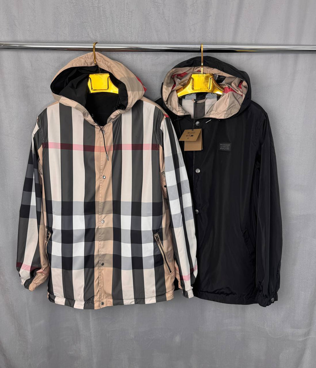Burberry Men's Reversible Vintage Check Hooded Jacket AAA Quality Reps