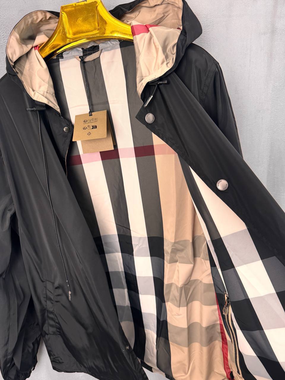 Burberry Men's Reversible Vintage Check Hooded Jacket AAA Quality Reps