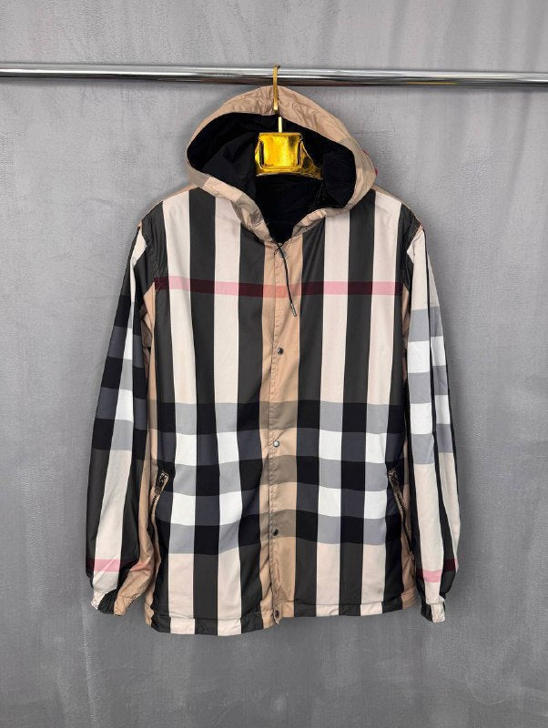 Burberry Men's Reversible Vintage Check Hooded Jacket AAA Quality Reps
