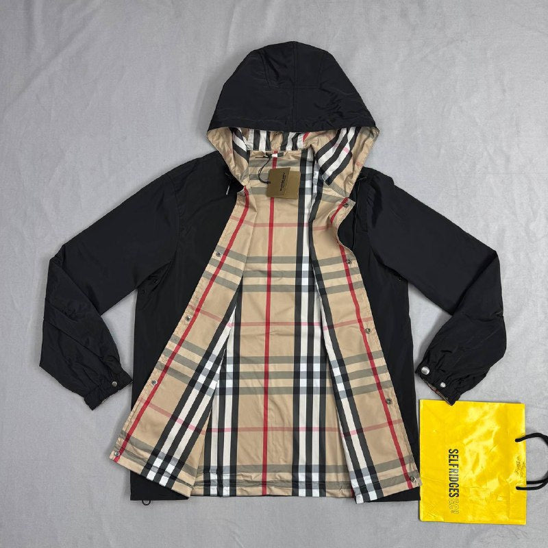 Burberry Men's Reversible Vintage Check Hooded Jacket AAA Quality Reps