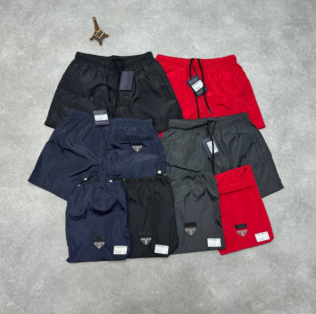 Prada Men's Luxury Re-Nylon Logo Swim Shorts Collection AAA Quality Reps UK