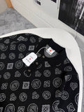 Casablanca Monogram Jacquard Knit Polo Shirt in Black UK Reps AAA Quality