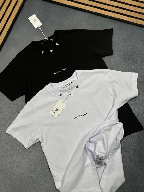 Givenchy Men's Embroidered Star Collar Classic Luxury T-Shirts AAA Quality Reps UK