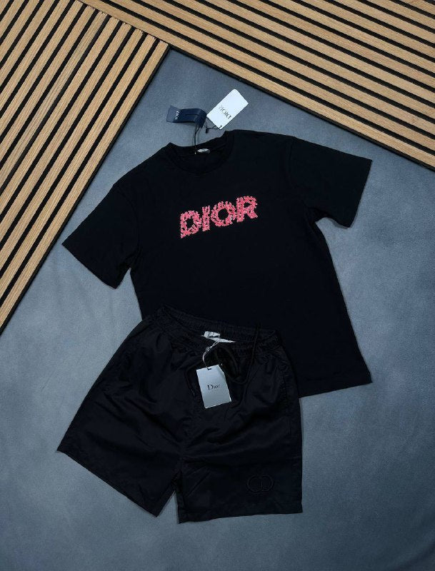 Dior Men's Oblique Floral Print T-Shirt and Casual Shorts Set AAA Quality Reps UK