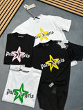 Palm Angels Men's Spray Star Gothic Logo Streetwear T-Shirts AAA Quality Reps UK