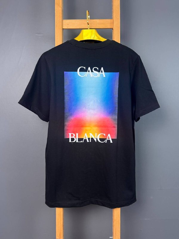 Casablanca Men's Luxury Gradient Square Logo T-Shirt AAA Quality Reps UK