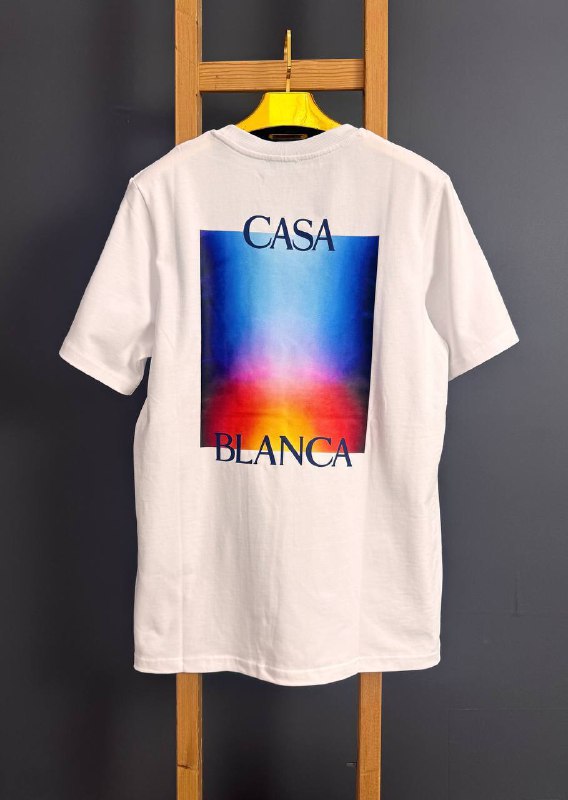 Casablanca Men's Luxury Gradient Square Logo T-Shirt AAA Quality Reps UK