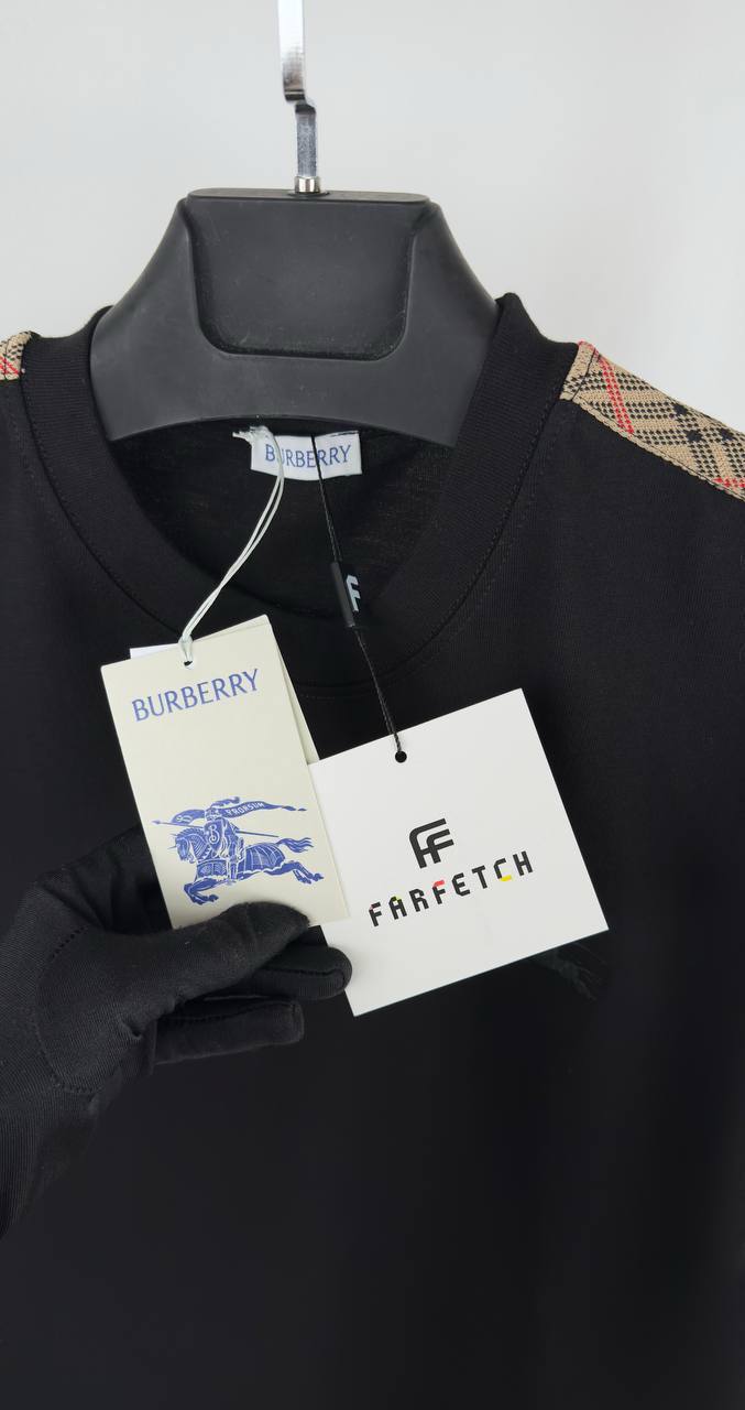 Burberry Check Tape T-Shirt UK Reps AAA Quality