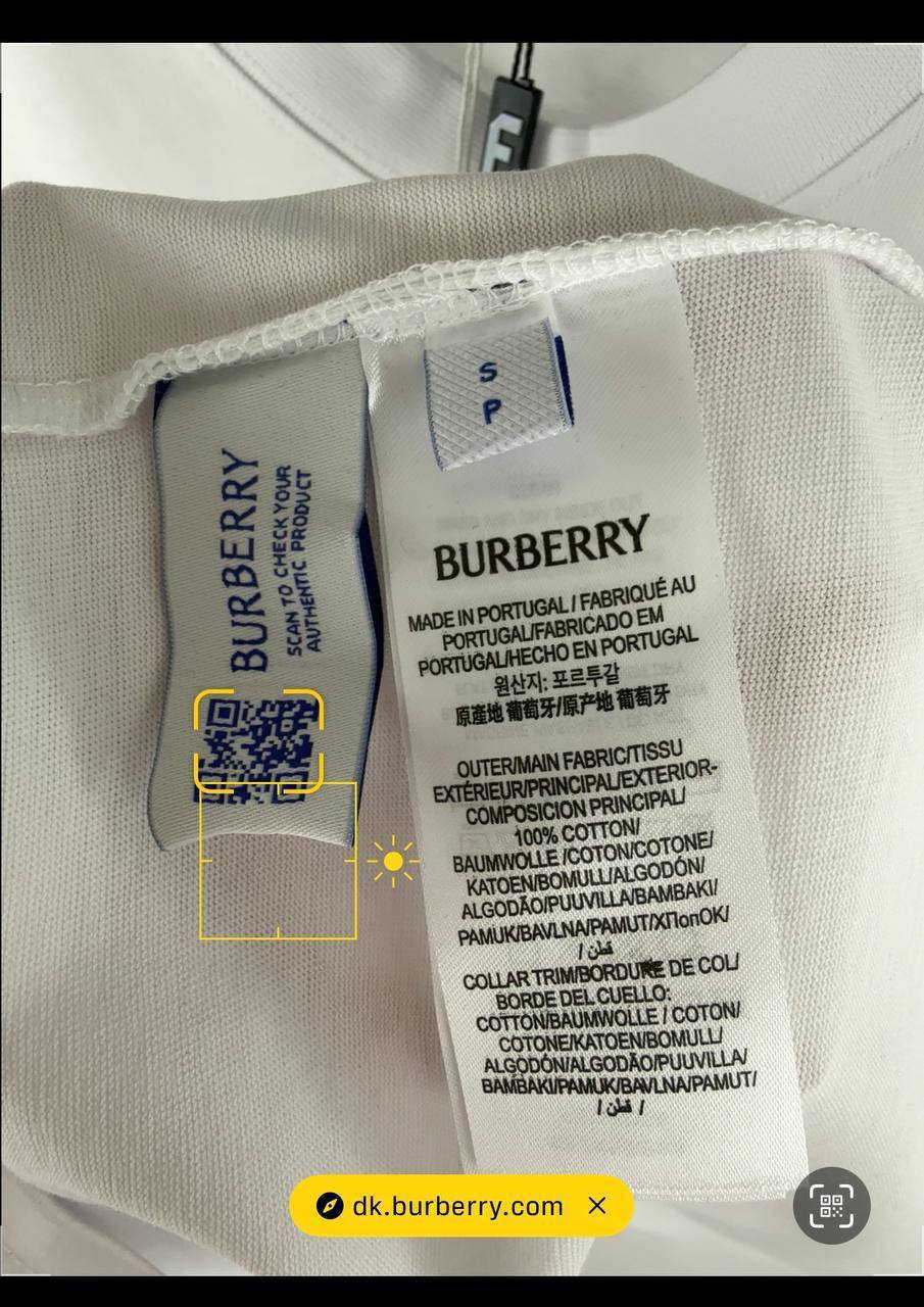 Burberry Check Tape T-Shirt UK Reps AAA Quality