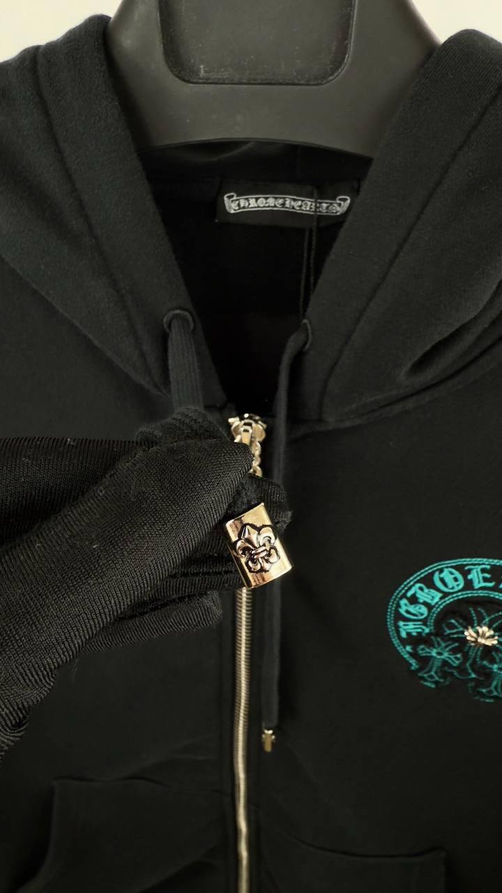 Chrome Hearts Horseshoe Logo Zip-Up Hoodie UK Reps AAA Quality