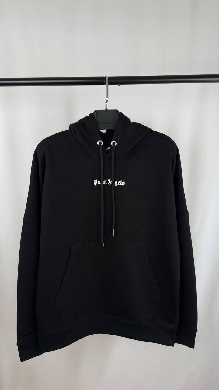 Palm Angels Logo Cotton Fleece Hoodie UK Reps AAA Quality