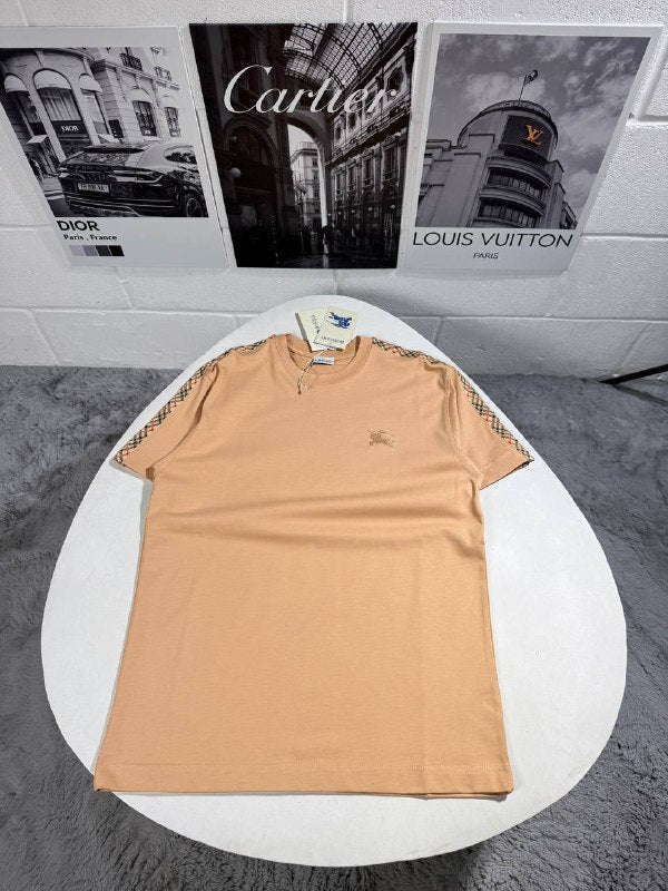Burberry Check Trim Cotton T-shirt UK Reps AAA Quality