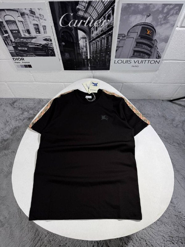 Burberry Check Trim Cotton T-shirt UK Reps AAA Quality