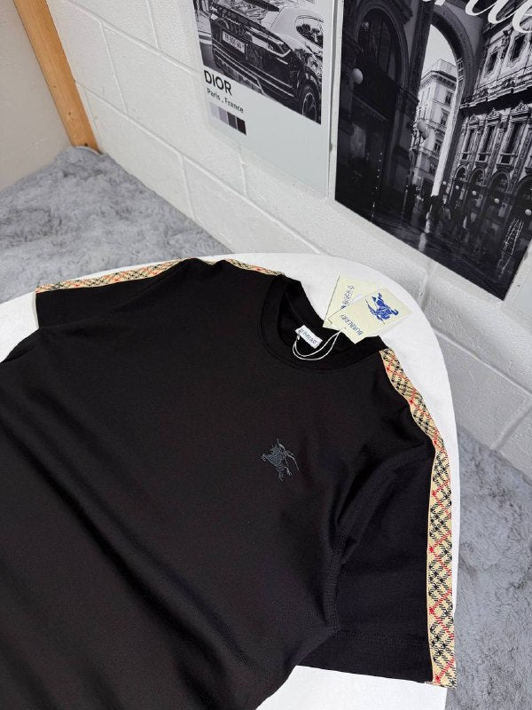 Burberry Check Trim Cotton T-shirt UK Reps AAA Quality
