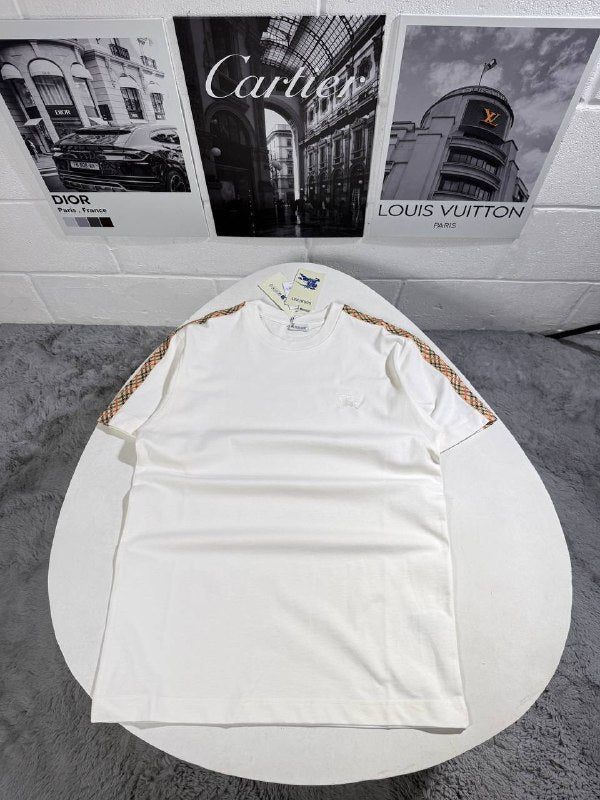 Burberry Check Trim Cotton T-shirt UK Reps AAA Quality