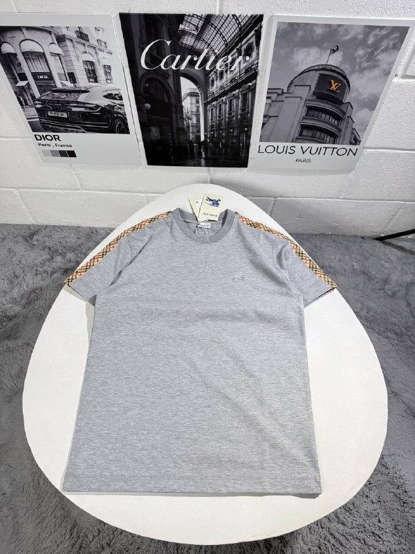 Burberry Check Trim Cotton T-shirt UK Reps AAA Quality