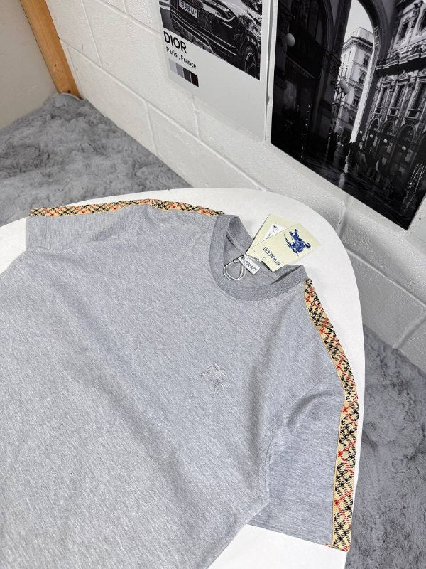 Burberry Check Trim Cotton T-shirt UK Reps AAA Quality