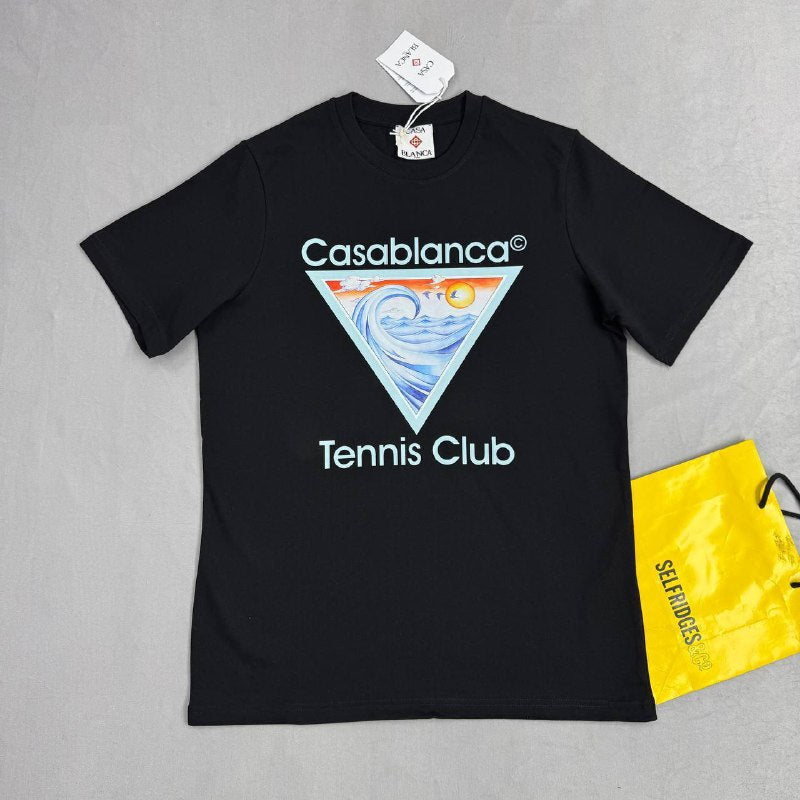 Casablanca Men's Luxury Tennis Club Wave Graphic T-Shirts AAA Quality Reps UK