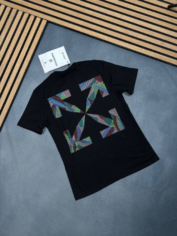Off-White Men's Luxury Multicolored Arrow Back Graphic T-Shirts AAA Quality Reps UK