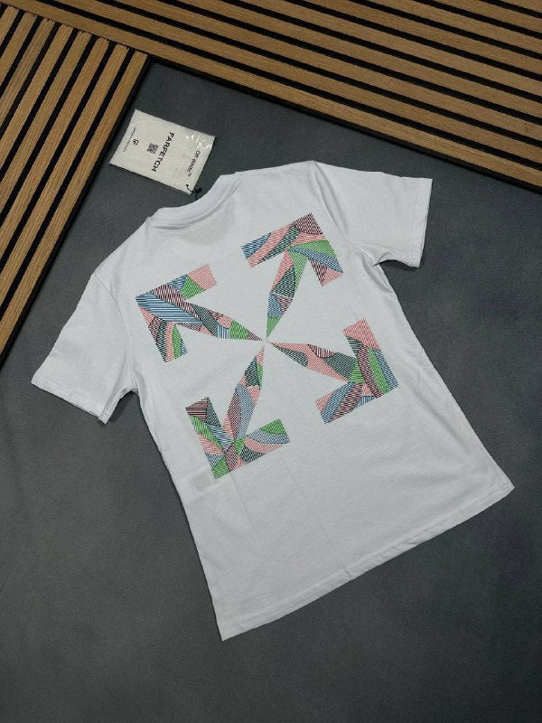 Off-White Men's Luxury Multicolored Arrow Back Graphic T-Shirts AAA Quality Reps UK