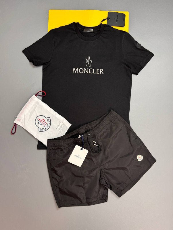 Moncler Men's Luxury Tee and Swim Shorts Summer Set AAA Quality Reps UK