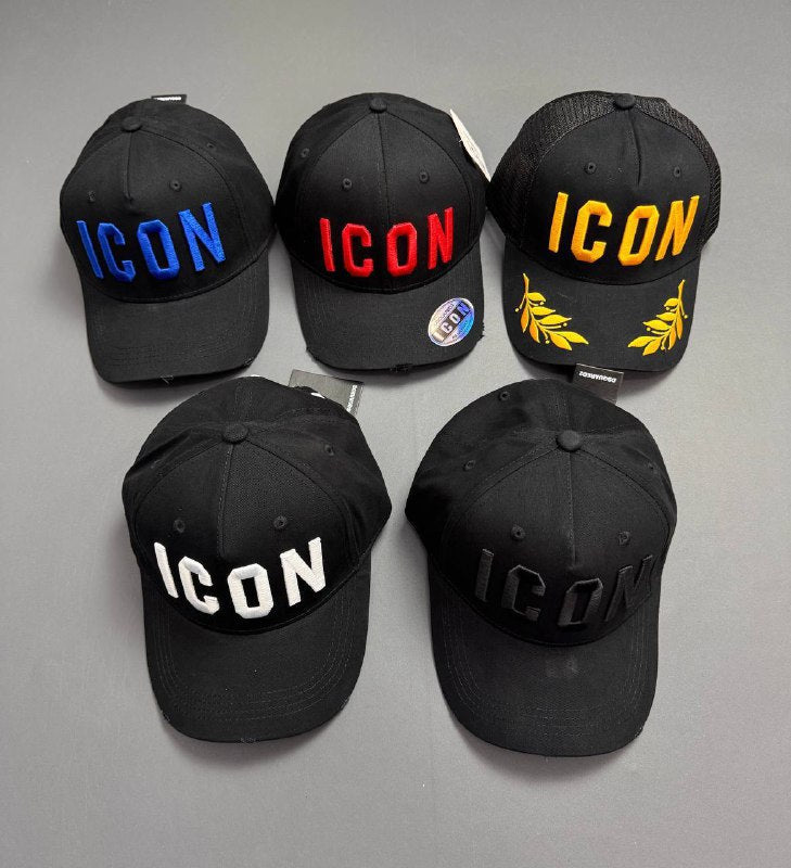 Dsquared2 ICON Men's Luxury Embroidered Black Baseball Cap Collection AAA Quality Reps UK