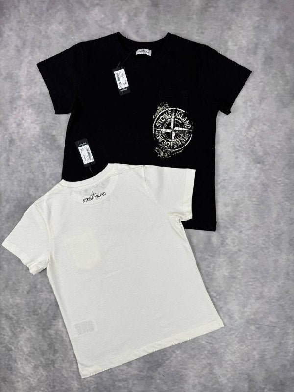 Stone Island Organic Cotton Graphic Logo T-Shirt UK Reps AAA Quality