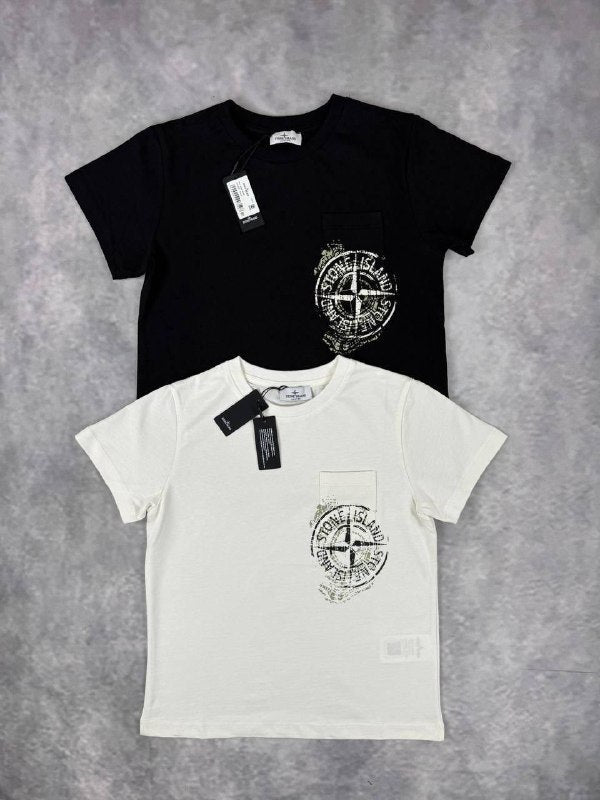 Stone Island Organic Cotton Graphic Logo T-Shirt UK Reps AAA Quality