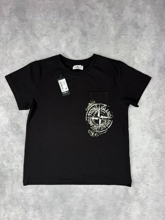 Stone Island Organic Cotton Graphic Logo T-Shirt UK Reps AAA Quality