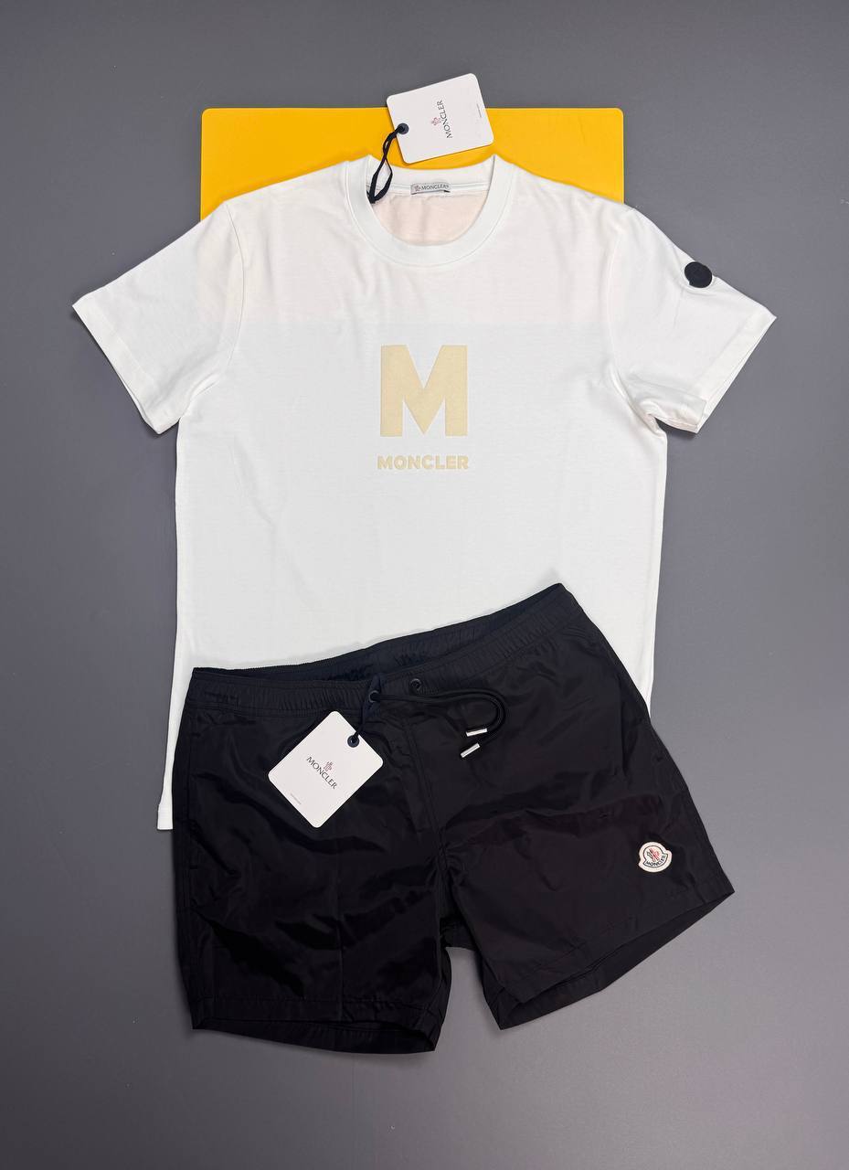 Moncler Men's Luxury Athletic T-Shirt & Swim Shorts Set AAA Quality Reps UK