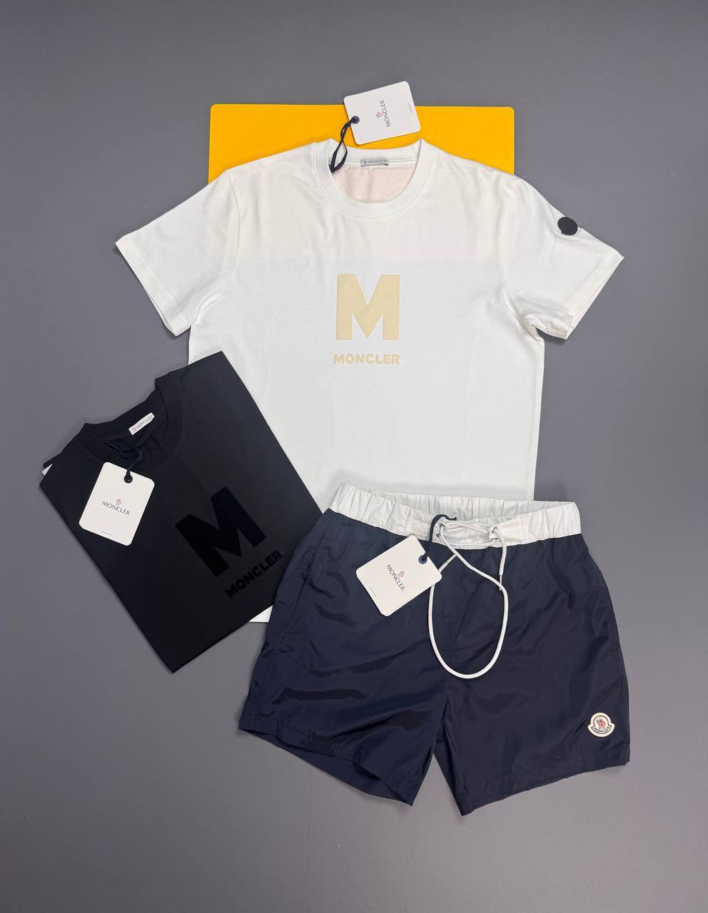 Moncler Men's Luxury Athletic T-Shirt & Swim Shorts Set AAA Quality Reps UK