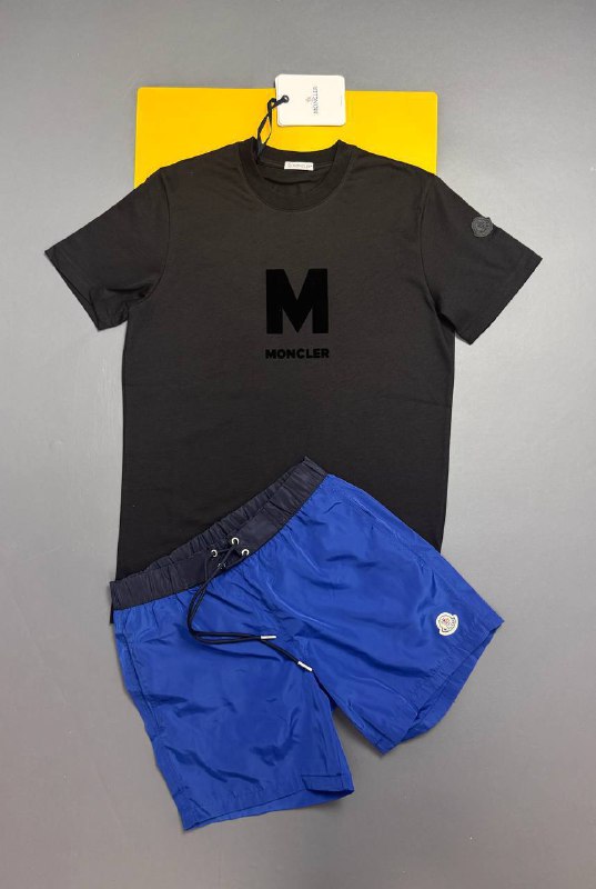 Moncler Men's Luxury Athletic T-Shirt & Swim Shorts Set AAA Quality Reps UK