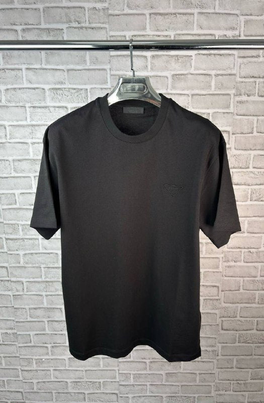 Prada Men's Luxury Embroidered Triangle Logo T-Shirt AAA Quality Reps UK