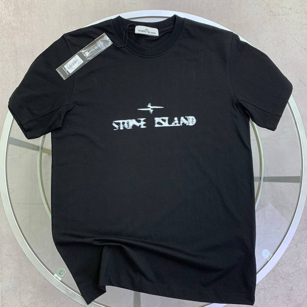 Stone Island Paint-Stroke Compass Logo T-Shirt UK Reps AAA Quality