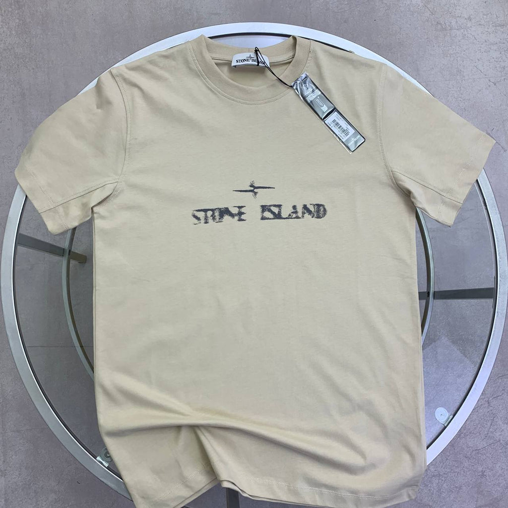 Stone Island Paint-Stroke Compass Logo T-Shirt UK Reps AAA Quality
